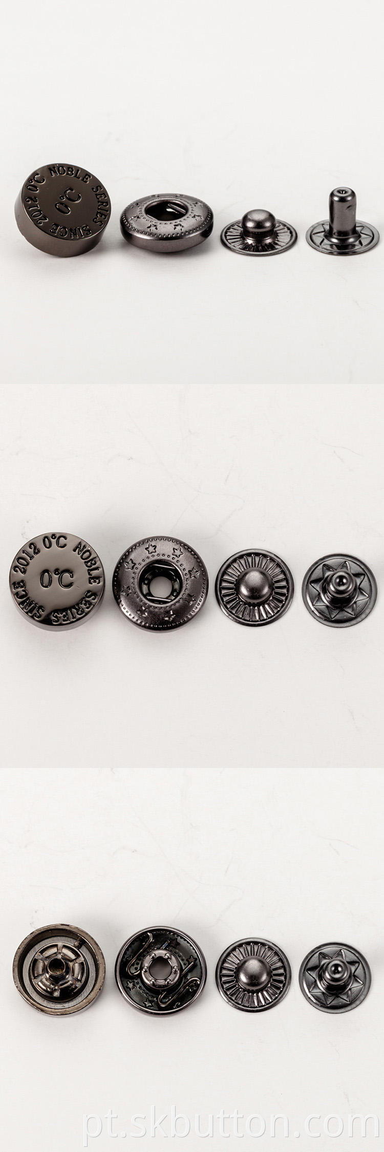 gunmetal snap buttons